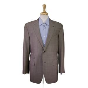 Caruso Light Brown Loro Piana Wool 2-Btn Blazer Jacket Handmade in Italy 42R